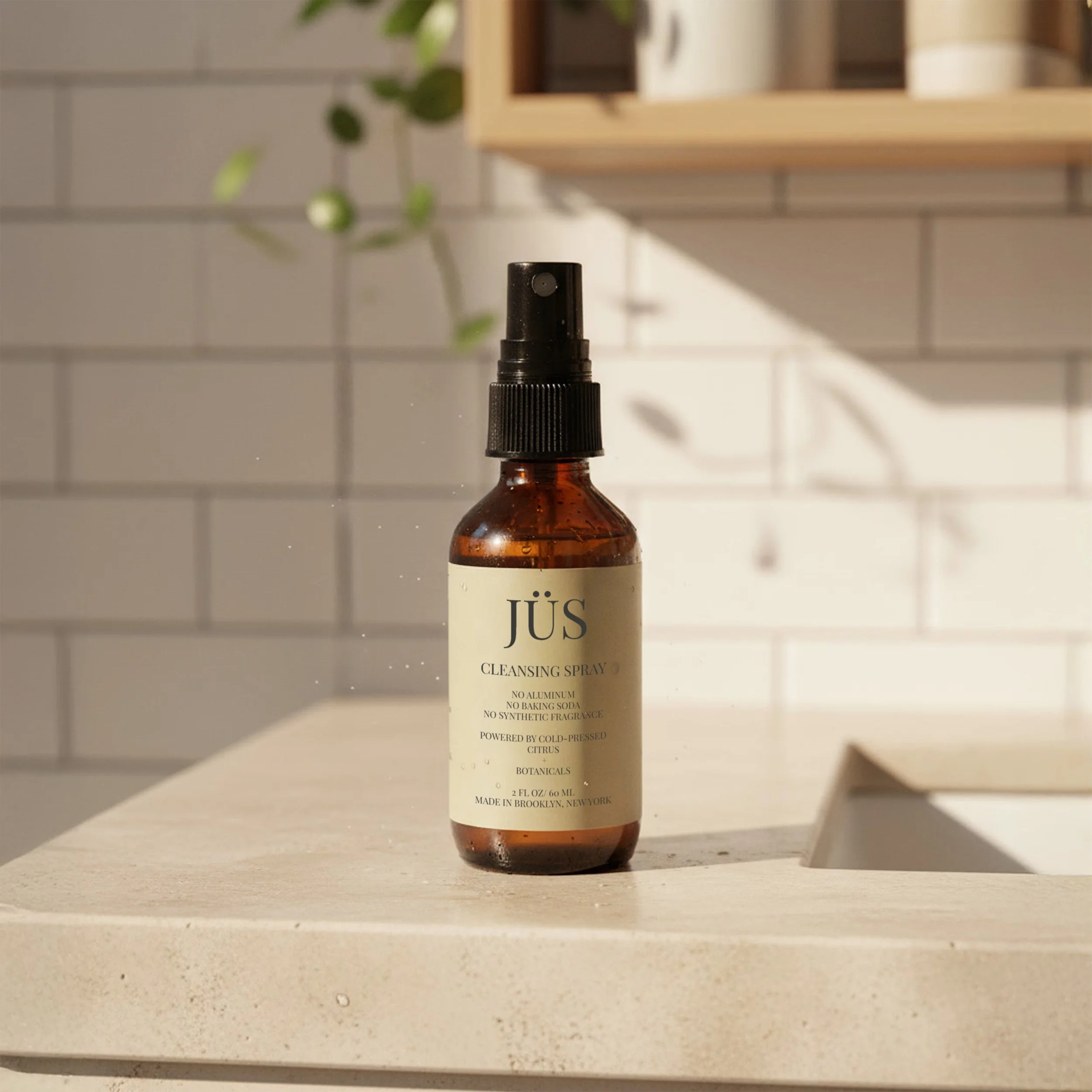 jus cleansing spray lymphatic body spray, a modern botanical cleansing spray to neutralize odor and provide lightweight hydration on underarms, knees, and neck for instant freshness.