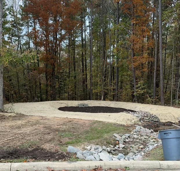 Erosion Control around Retention Pond