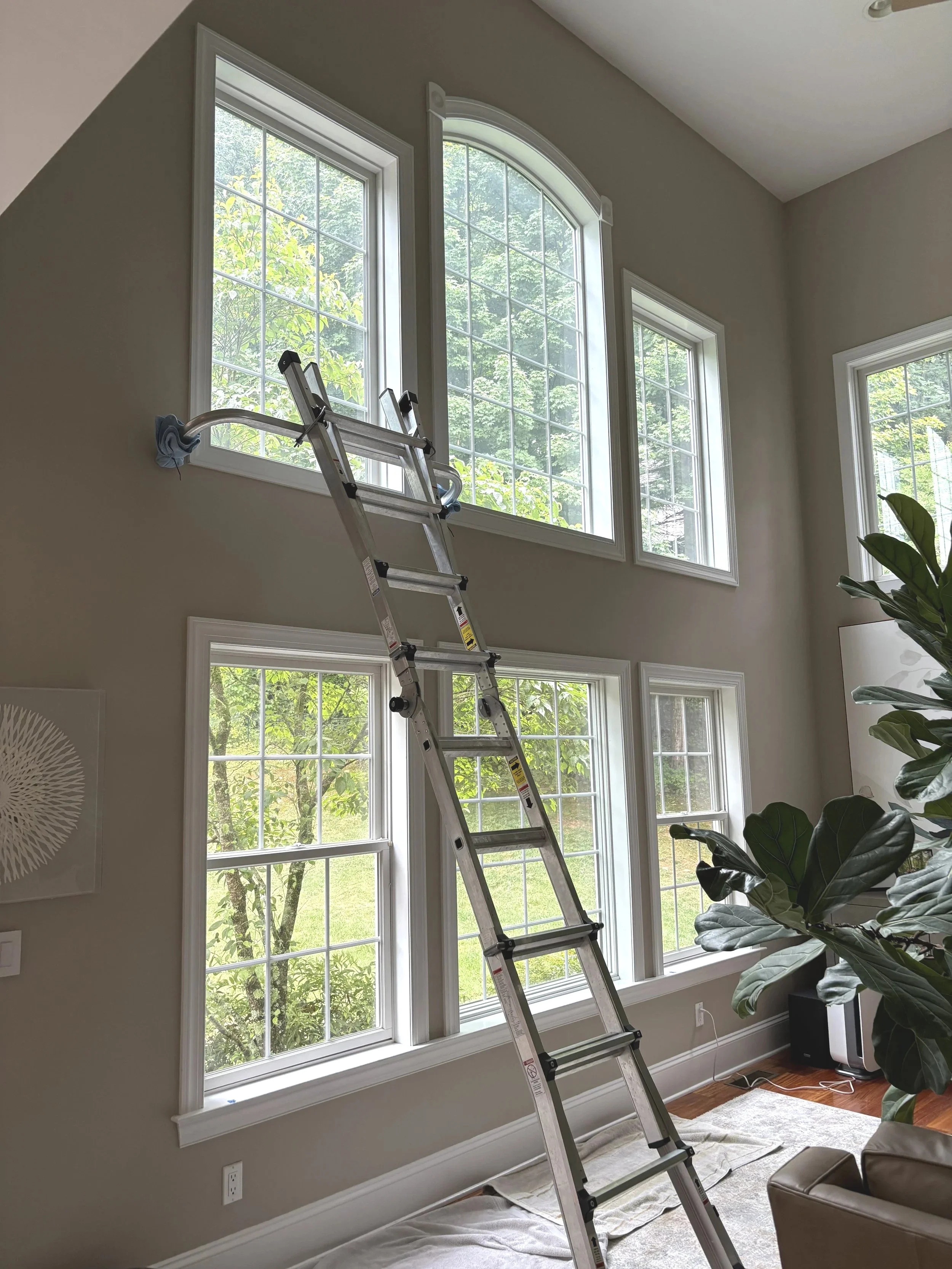 Hard to reach interior window cleaning in Poughkeepsie, NY