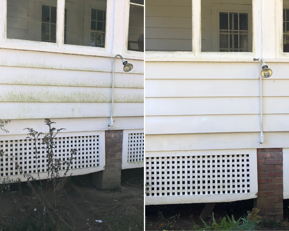 Pressure washing, soft wash, house wash before and after in Millbrook, NY