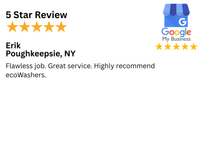 Customer Review 5 Stars - Poughkeepsie, NY pressure washing and window cleaning