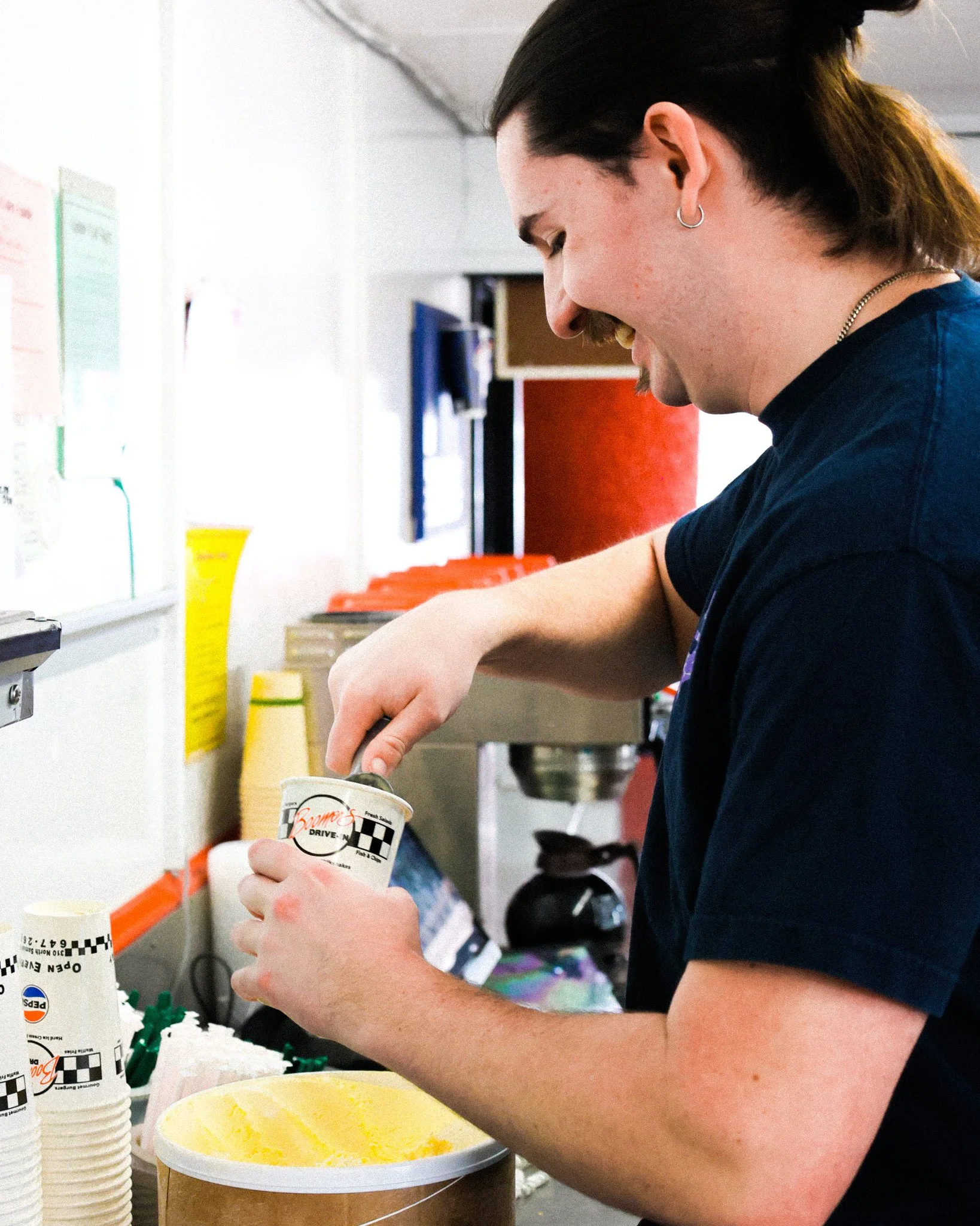 It&rsquo;s still warm enough for ice cream&hellip; and we&rsquo;ve got plenty to go around 🍦☀️ What&rsquo;s your favorite flavor to order at Boomers?