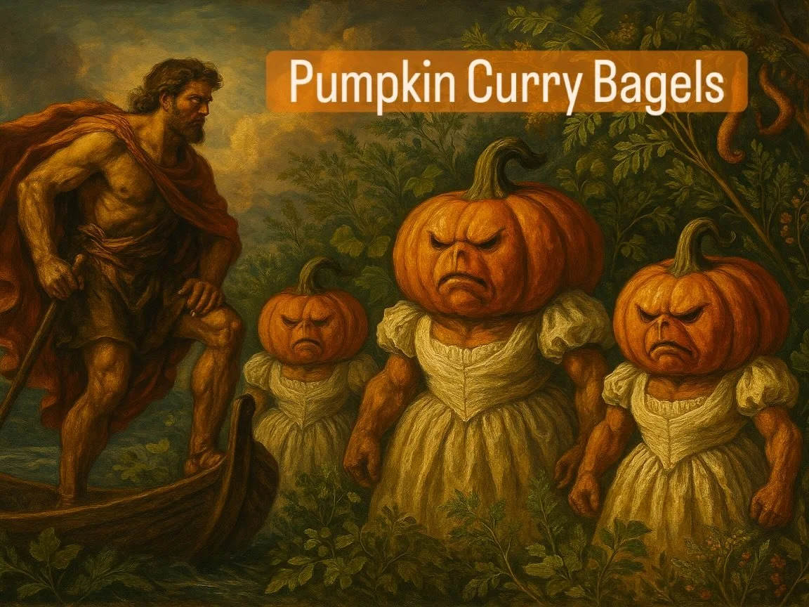 We&rsquo;re getting deeper into September, so Portland homeowners are already unloading the half of their garage permanently dedicated to Halloween lawn props. That means I gotta start early too and pump out some pumpkin curry bagels! It&rsquo;s been
