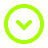 Green circular check mark icon inside a black background