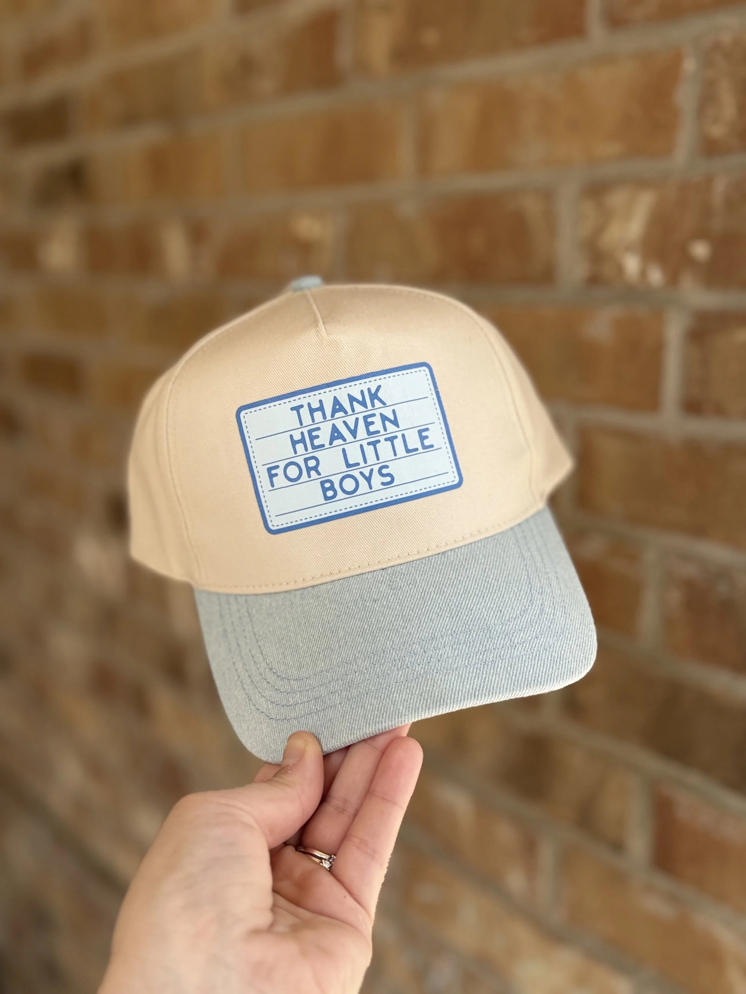 Thank Heaven for Little Boys - Canvas Trucker Hat