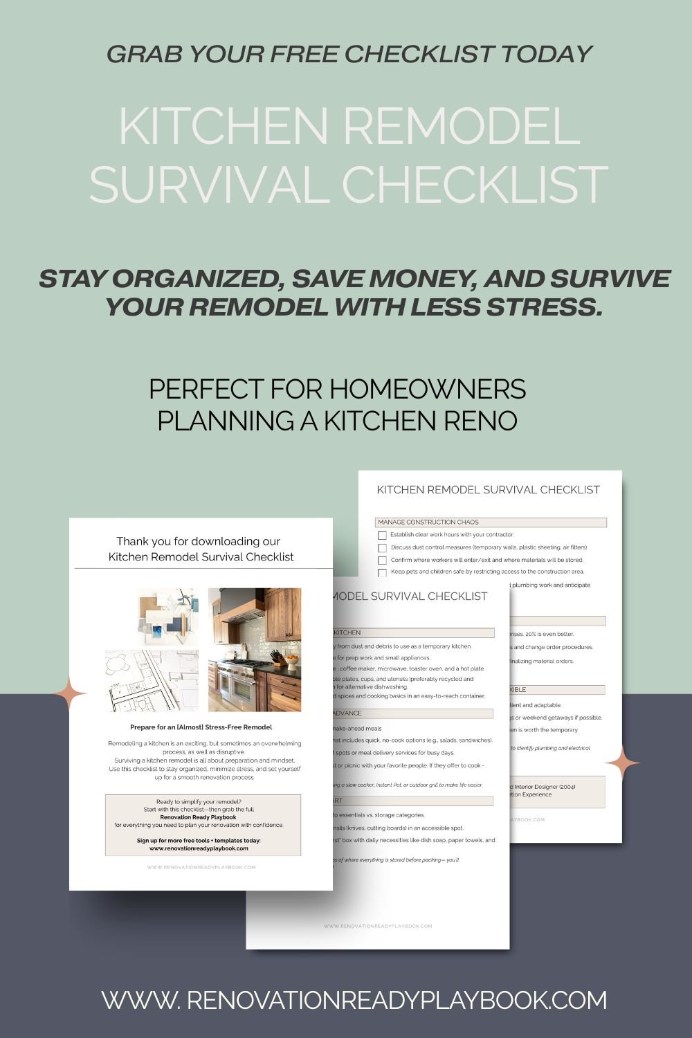 Kitchen Remodel Survival Checklist free PDF download
