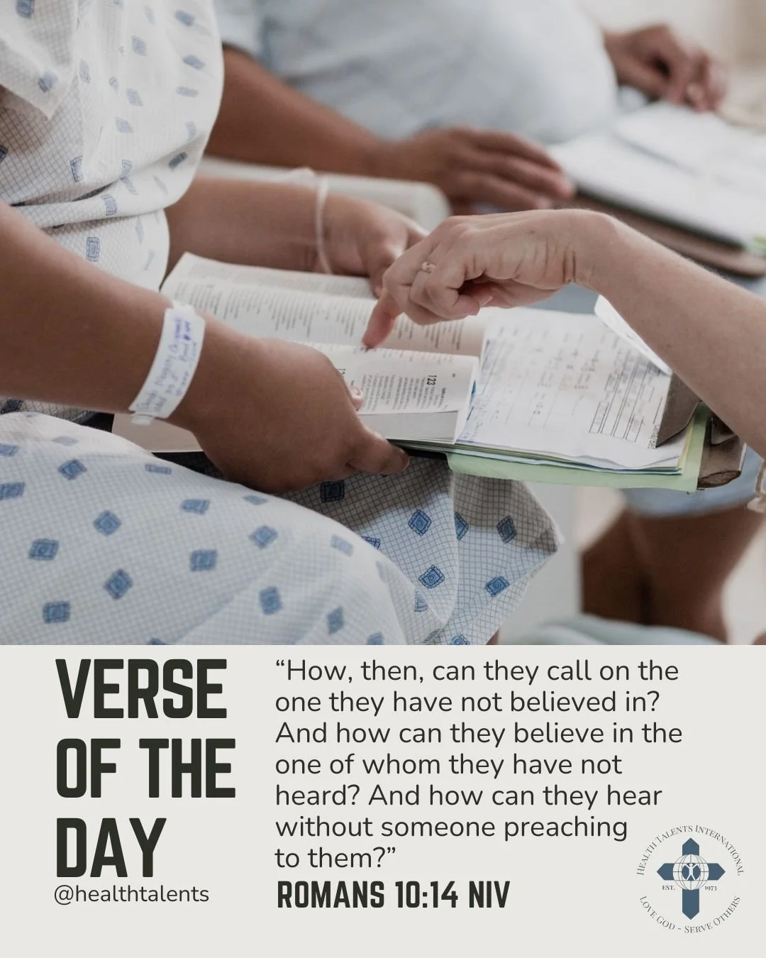 Verse of the Day

&ldquo;How, then, can they call on the one they have not believed in? And how can they believe in the one of whom they have not heard? And how can they hear without someone preaching to them?&rdquo; &mdash; Romans 10:14 (NIV)

Hands