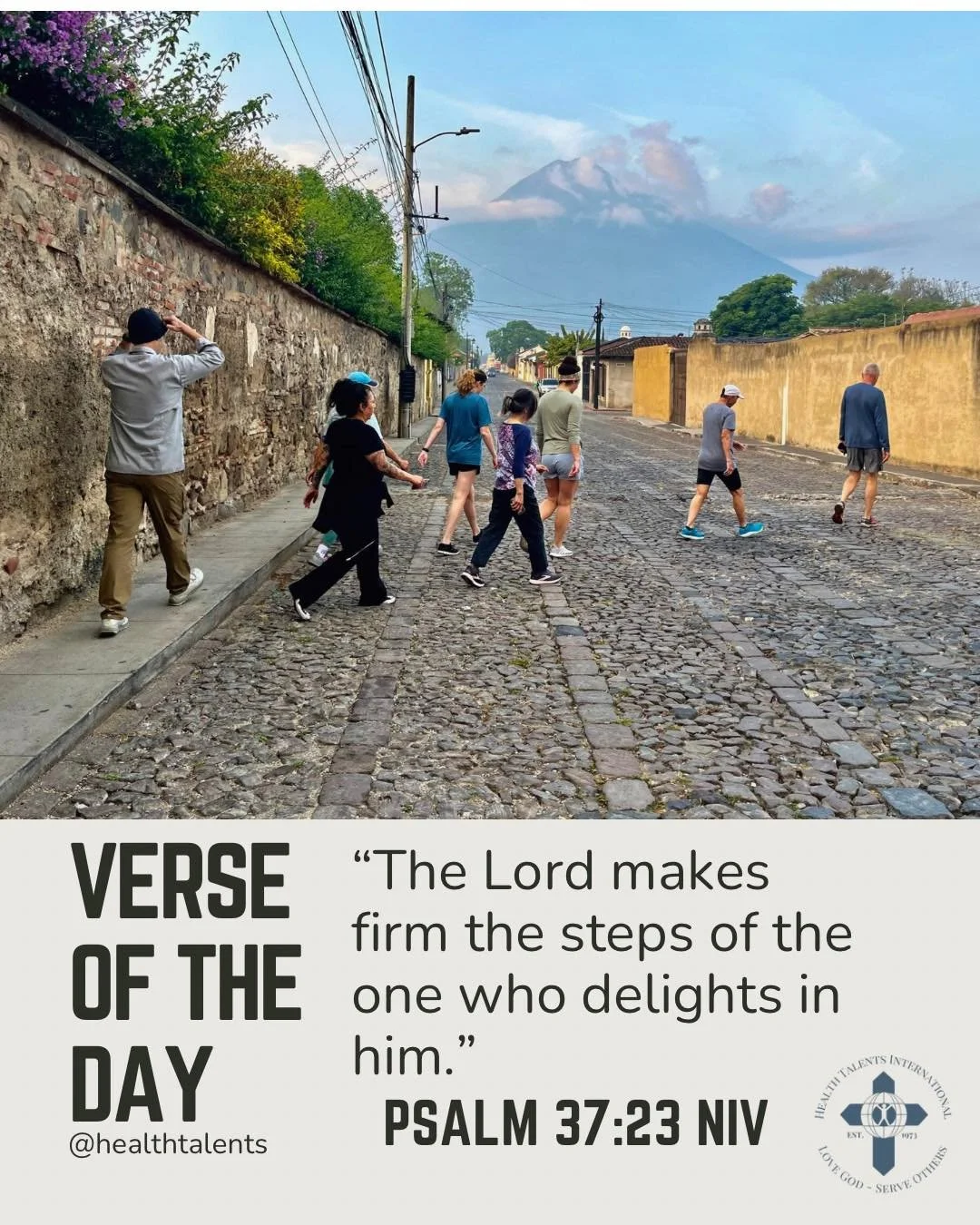 Verse of the Day

&ldquo;The Lord makes firm the steps of the one who delights in him.&rdquo; &mdash; Psalm 37:23 (NIV)

Step by step, we follow where God leads&mdash;sometimes through familiar streets, sometimes into places that stretch our faith. E