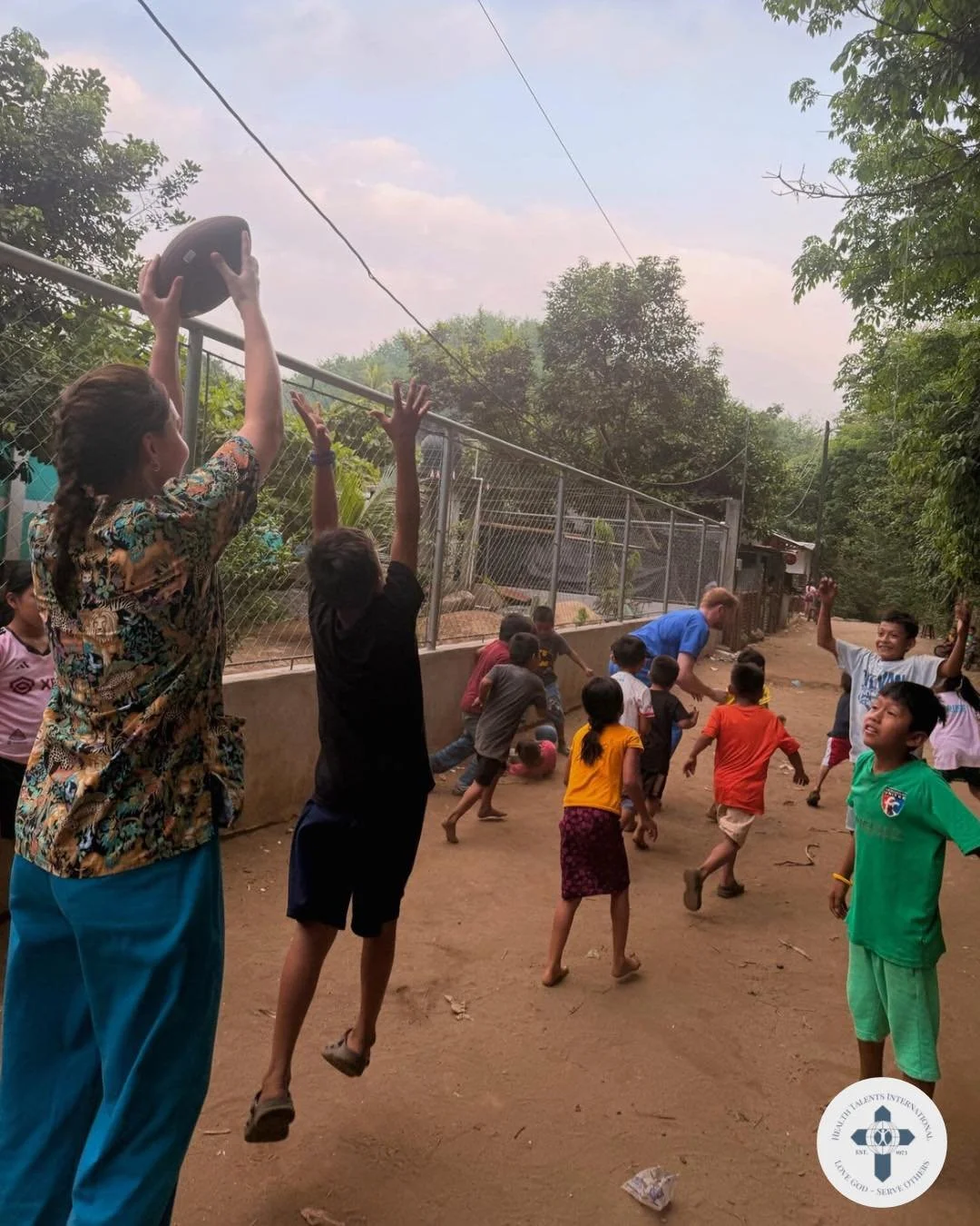 Sometimes the best moments happen along the way. 💛

On the path to the swinging bridge, what starts as a simple walk quickly turns into a full-on football match. Volunteers and local kids come together, laughing, running, and playing like they&rsquo