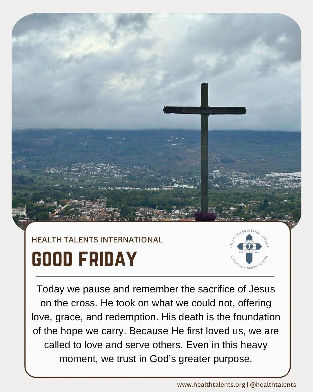 Today, we pause.

We remember the weight of the cross&mdash;the suffering, the sacrifice, and the unimaginable love poured out for us. Jesus willingly took on what we could not carry, paying the price for our sin so that we could have life, hope, and