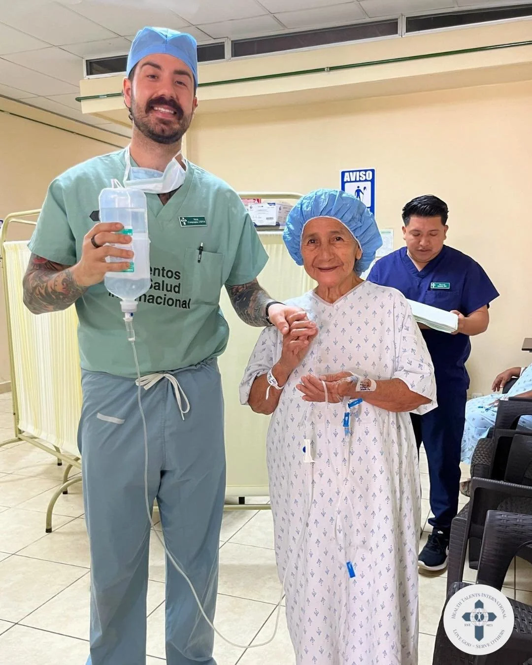 Some mission moments say everything without needing many words. 💛

As this patient heads back for surgery, a volunteer walks alongside&mdash;holding the IV bag, offering encouragement, and helping bring calm in what could feel like an overwhelming m
