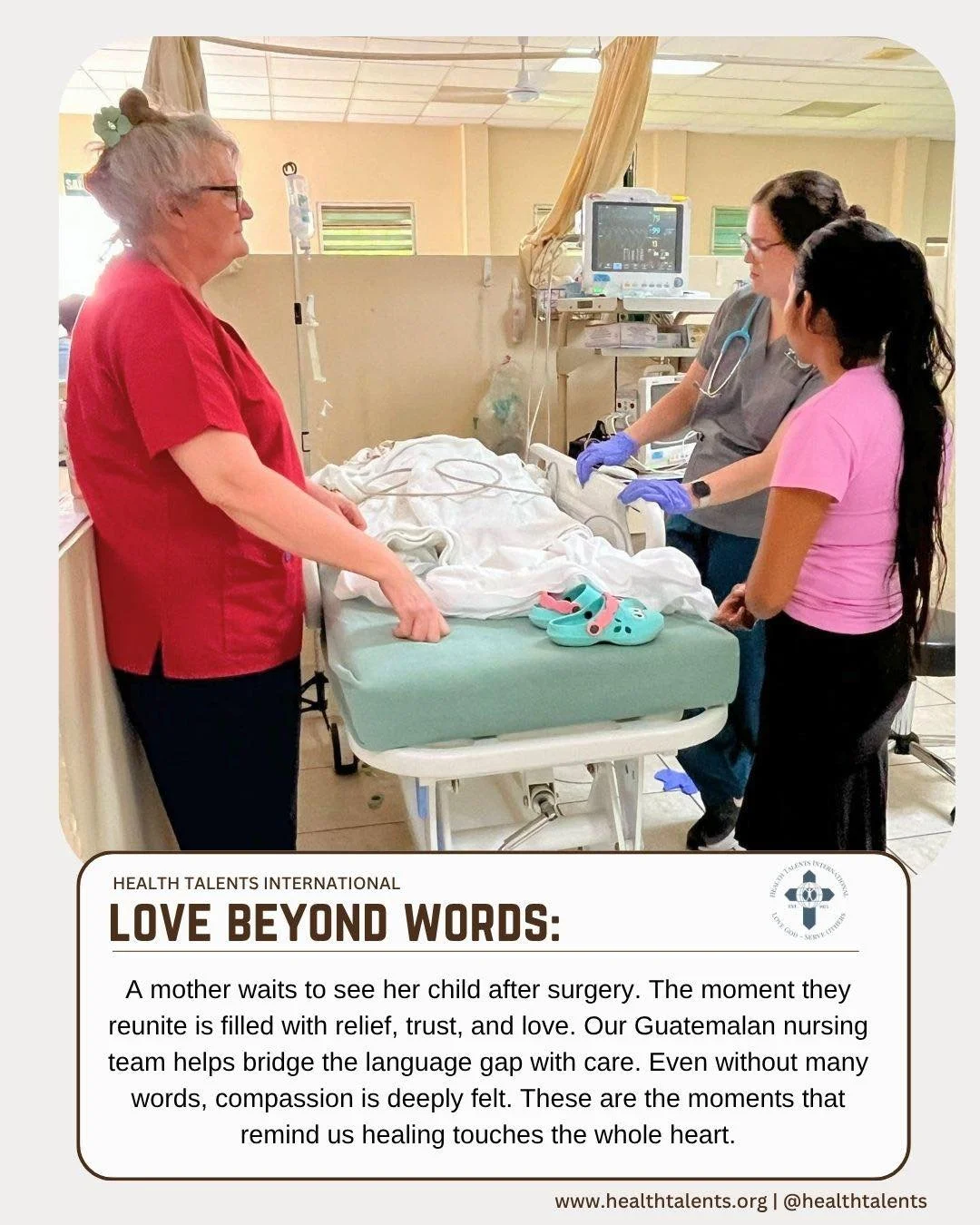 A mother waits with anticipation, and then finally&mdash;the moment she gets to see her child again in recovery after surgery. You can feel the relief, the love, and the emotion before a single word is even spoken. A mother&rsquo;s heart knows.

Whil