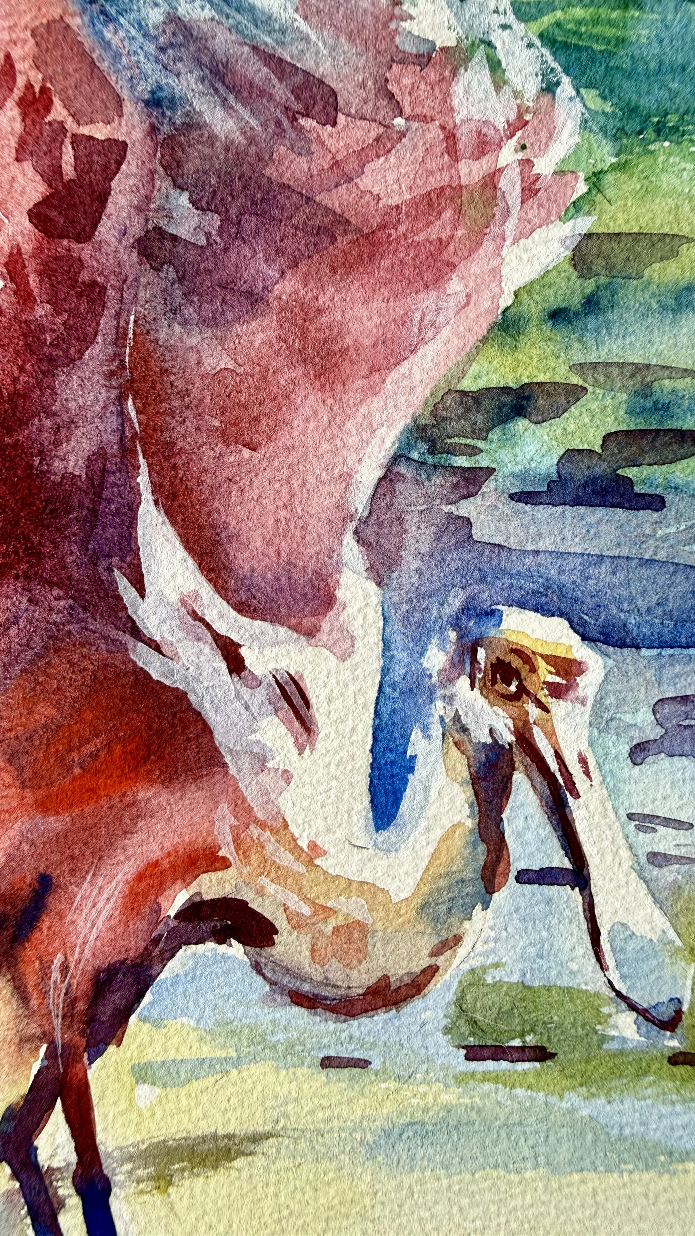 The Pink Spirit. Watercolor Painting | Florida Wildlife Series