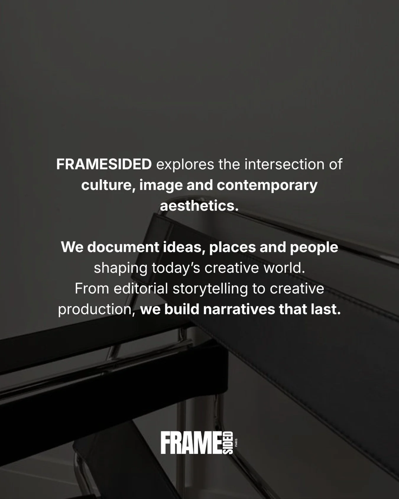 For brands, creatives and cultural projects looking to build meaningful visual narratives.

📩 hello@framesided.com

#creativestudioparis #creativeagency #framesided