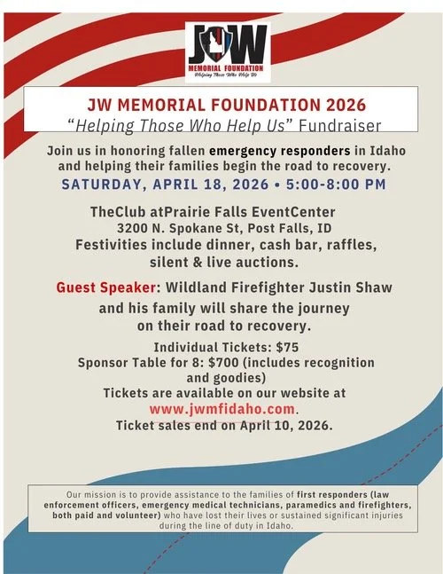 JW Memorial Foundation 2026 “Helping Those Who Help Us” Fundraiser 