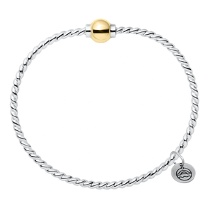 Twisted Single Ball Bracelet