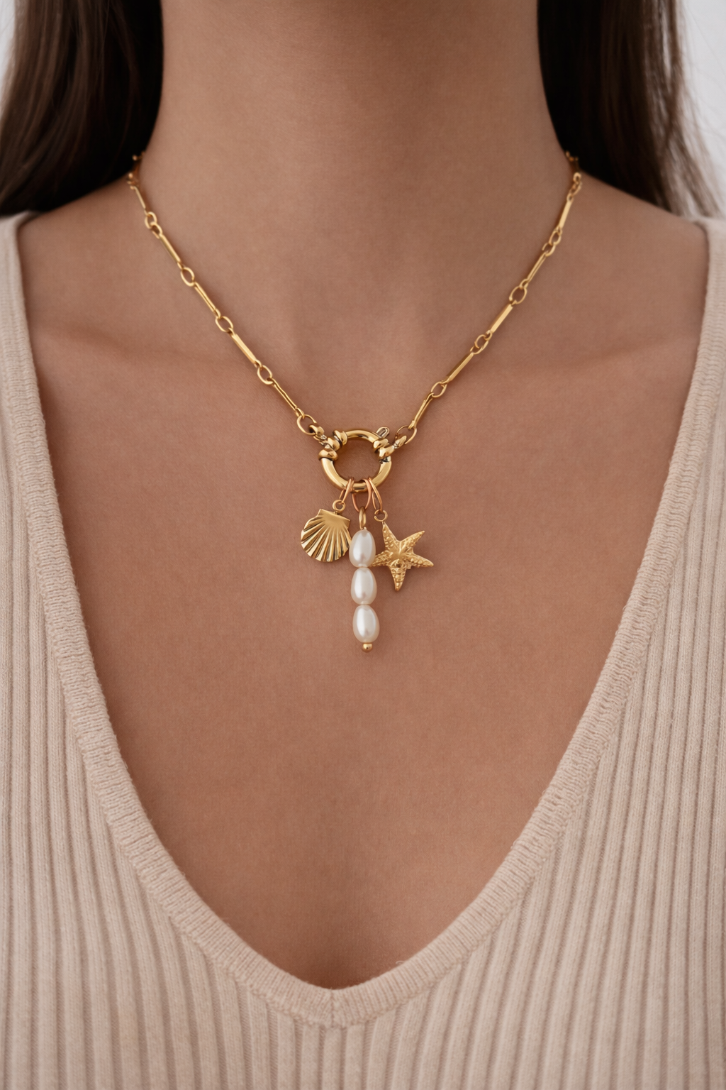 Coastal Charm Pearl Necklace