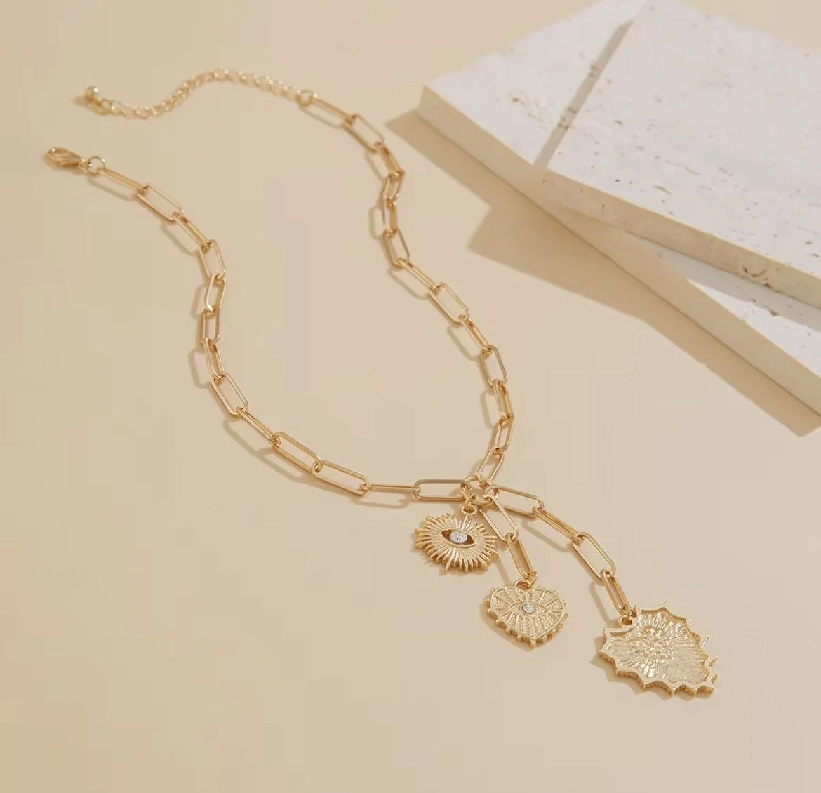 Bella Evil Eye Charm Necklace