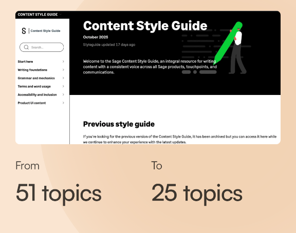 Launched new UI content guidelines