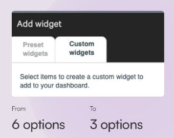 Simplified a dashboard configuration task