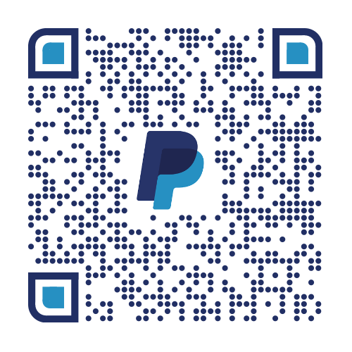 PayPal logo inside a QR code