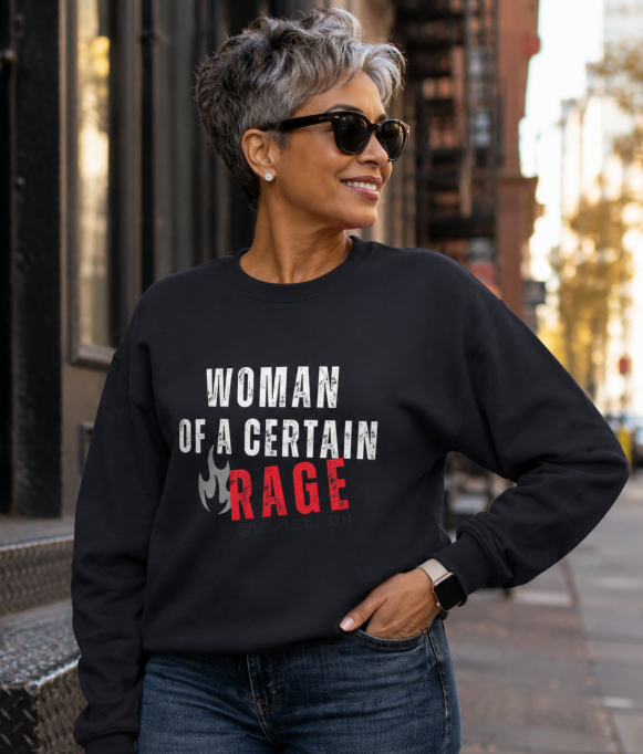 Woman of a Certain Rage L/S Crewneck in Black Cotton