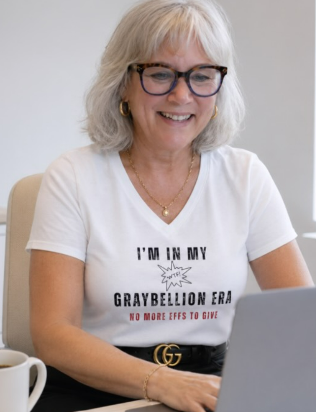 Graybellion Era Signature V-Neck Cotton S/S Tshirt in White