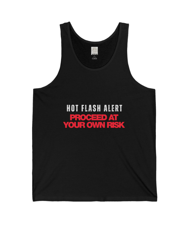 Hot Flash Alert - Proceed at Your Own Risk Tank in Black