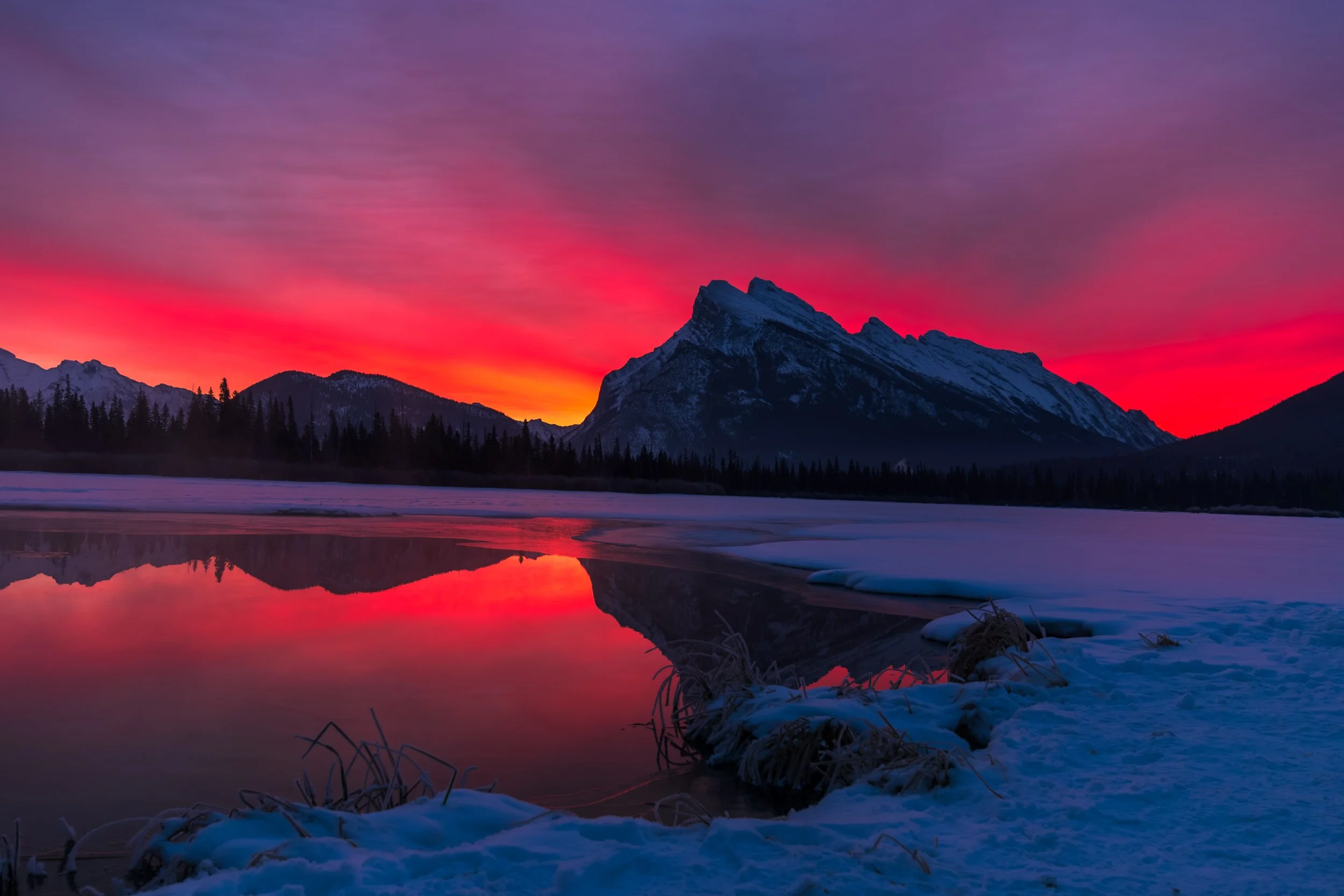 Sunrise over Mount Rundle