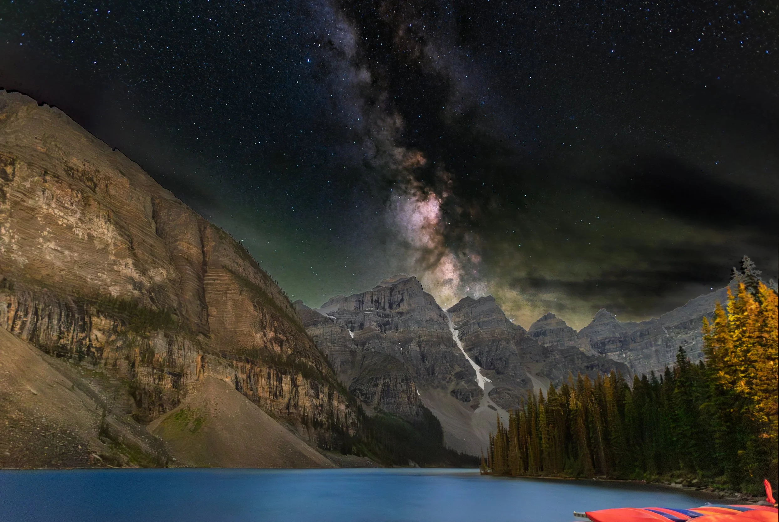 Milky Way over Moraine Lake, 2025
