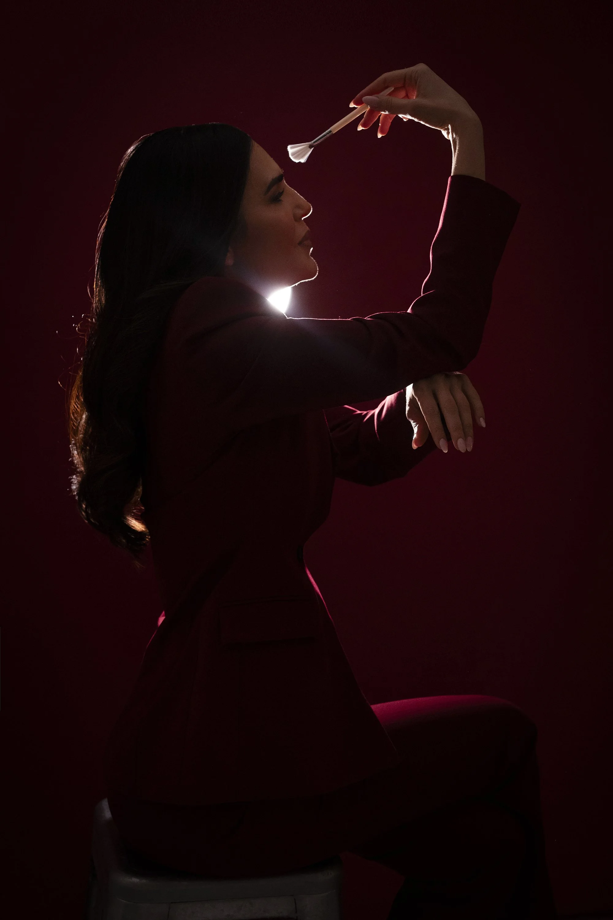 Professional branding images photographed in studio with dramatic lighting for business content.