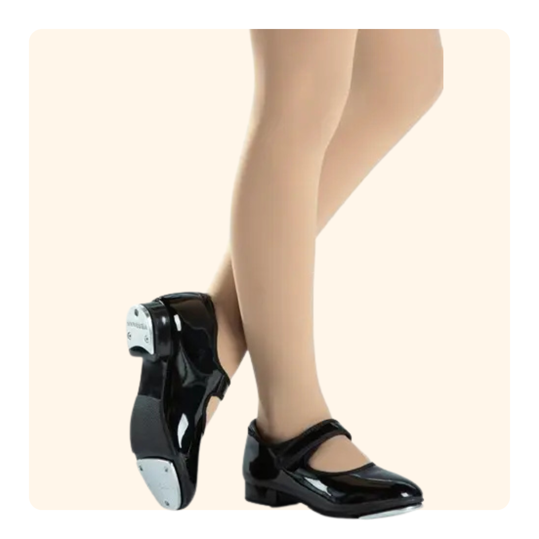 Black tap shoes