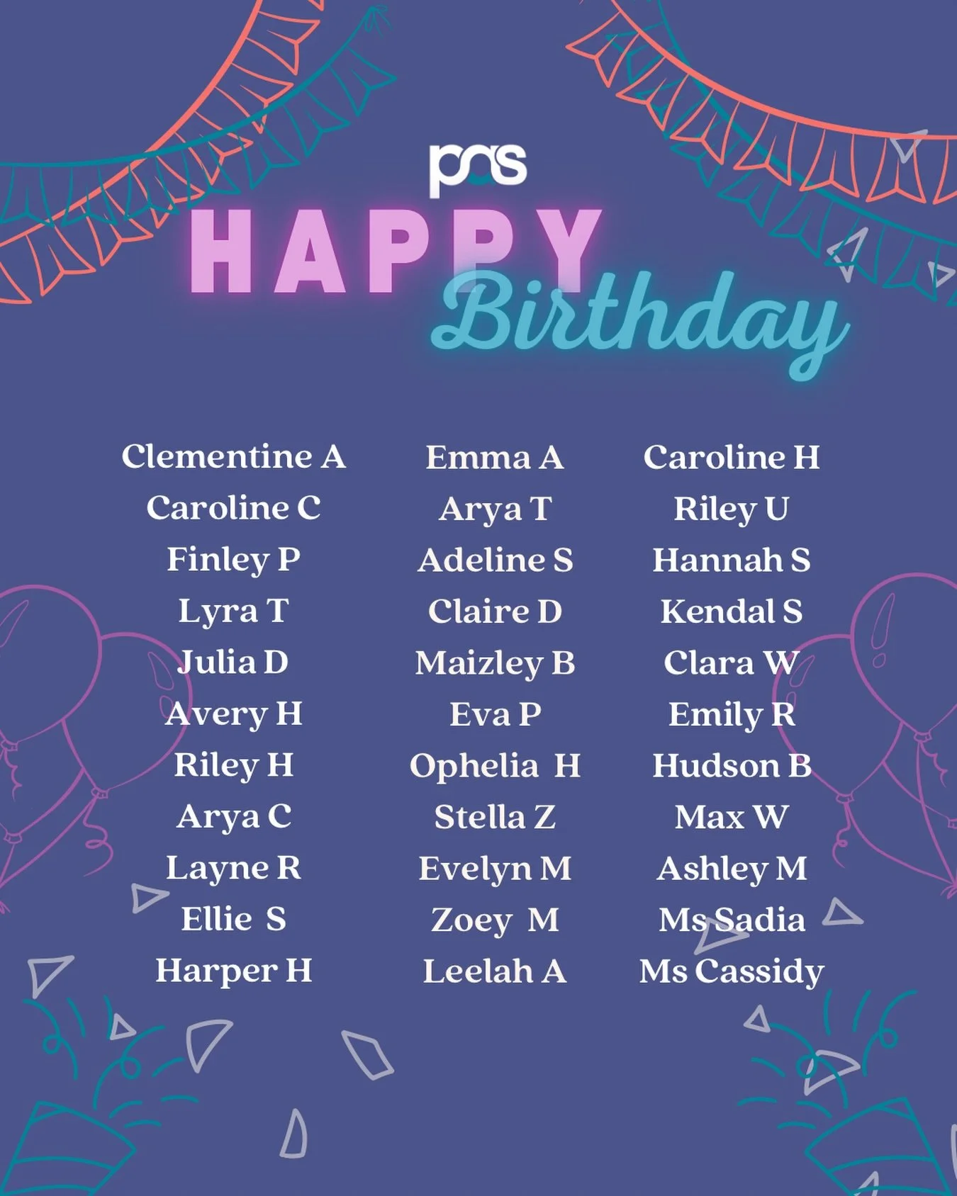 Happy Birthday to all our dancers and staff with February birthdays. 🎂 🩵
