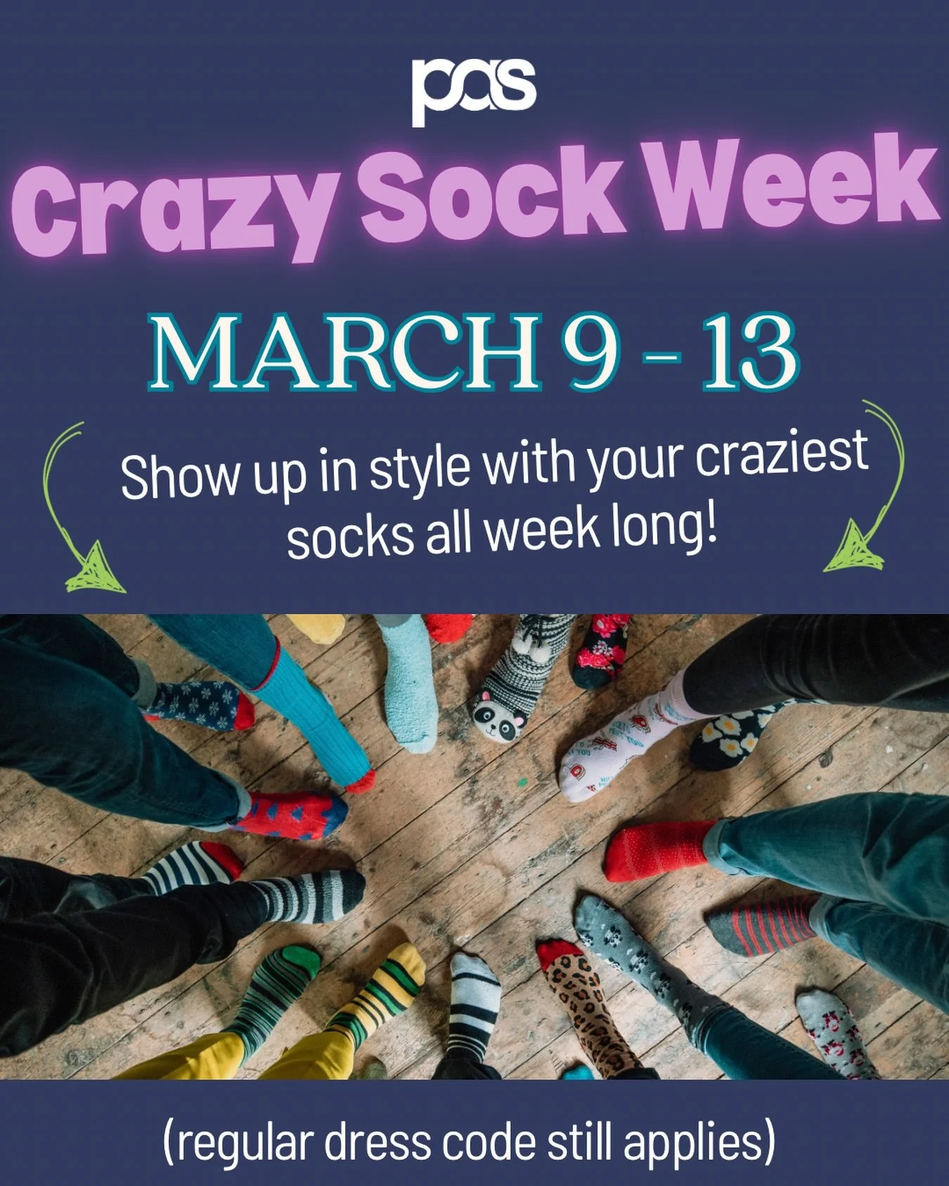 Crazy Sock Week is stepping into the studio 🧦⭐️ Rock your wildest,silliest socks and let your personality shine in class.