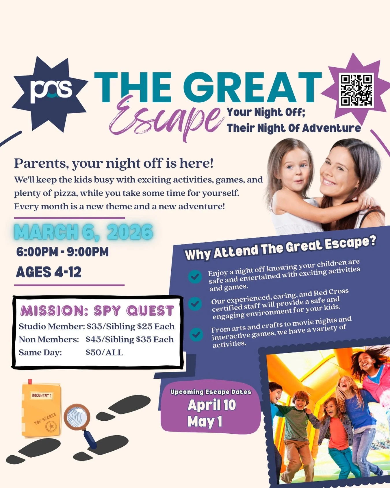 This Friday we can&rsquo;t wait to hangout out with your kiddo at The Great Escape! Join us for a great mystery.