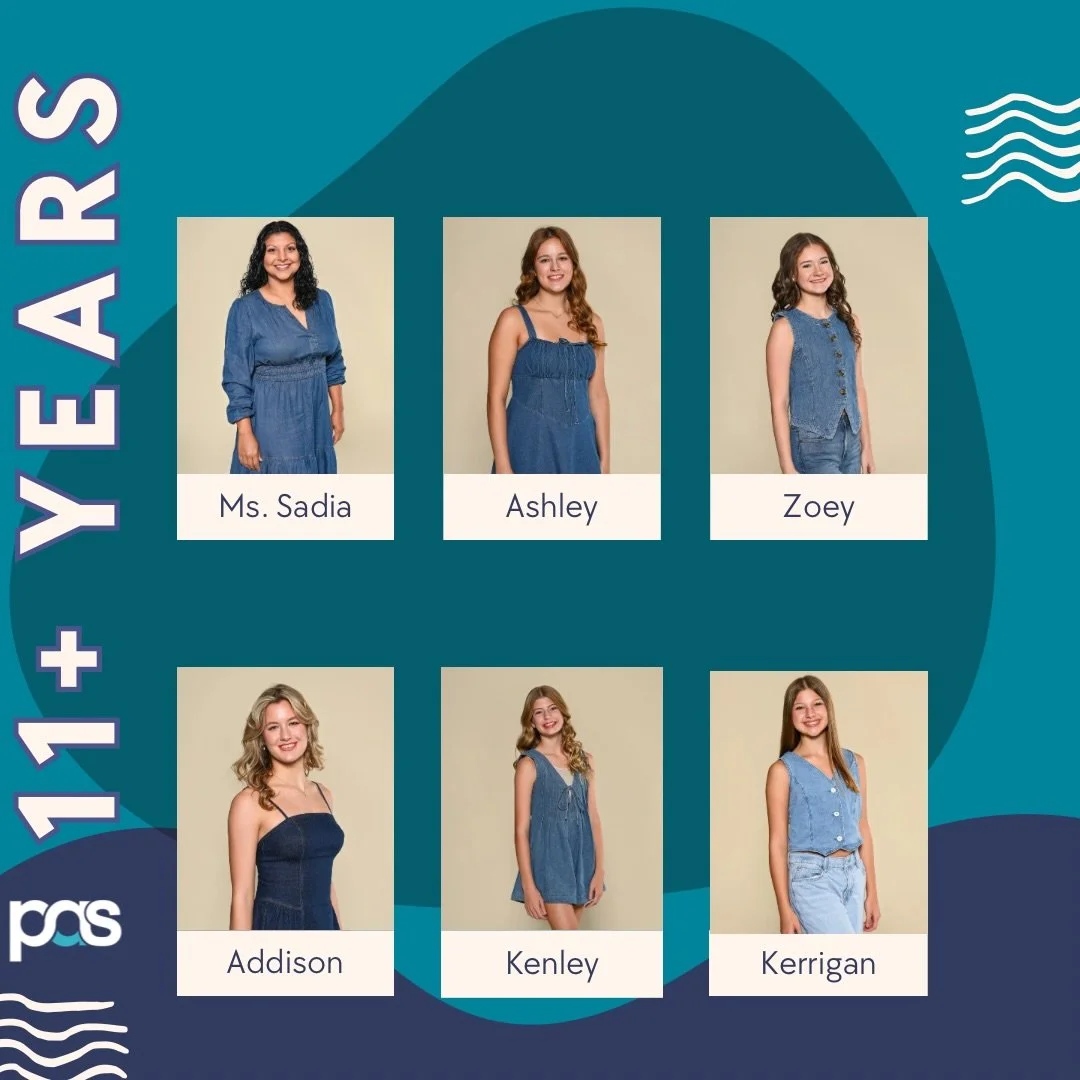 Huge congrats to our dancers who have been part of the PAS family for 11+ years! Your passion and commitment are truly inspiring!