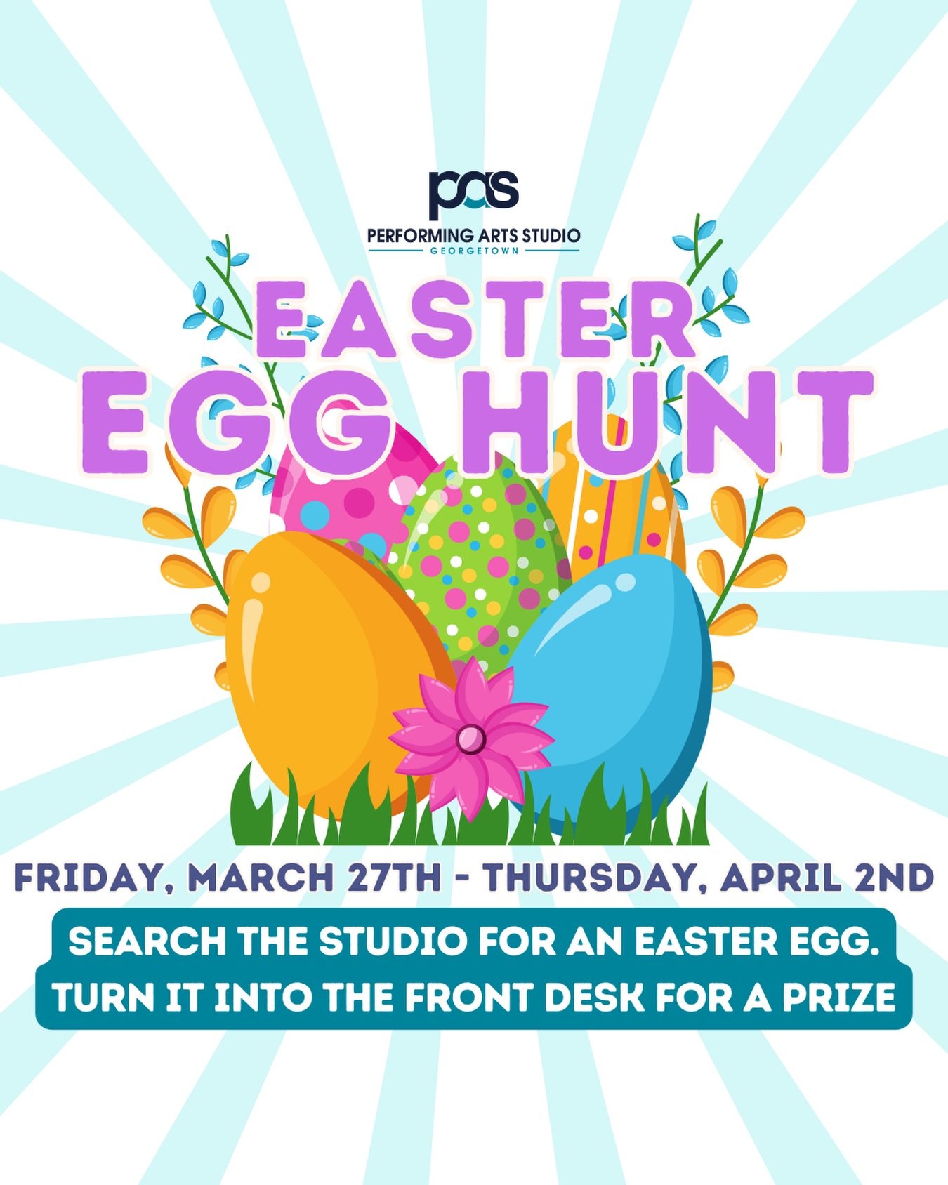 Join the fun at our studio's annual Easter egg hunt week! We love celebrating!