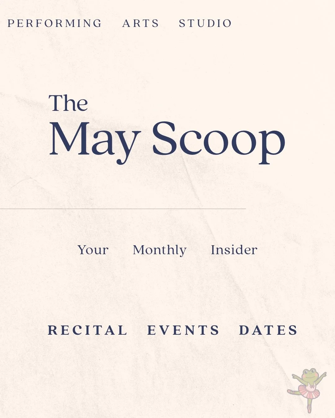 A new month means new moments at the studio. Here&rsquo;s everything coming up in May🩵🌟