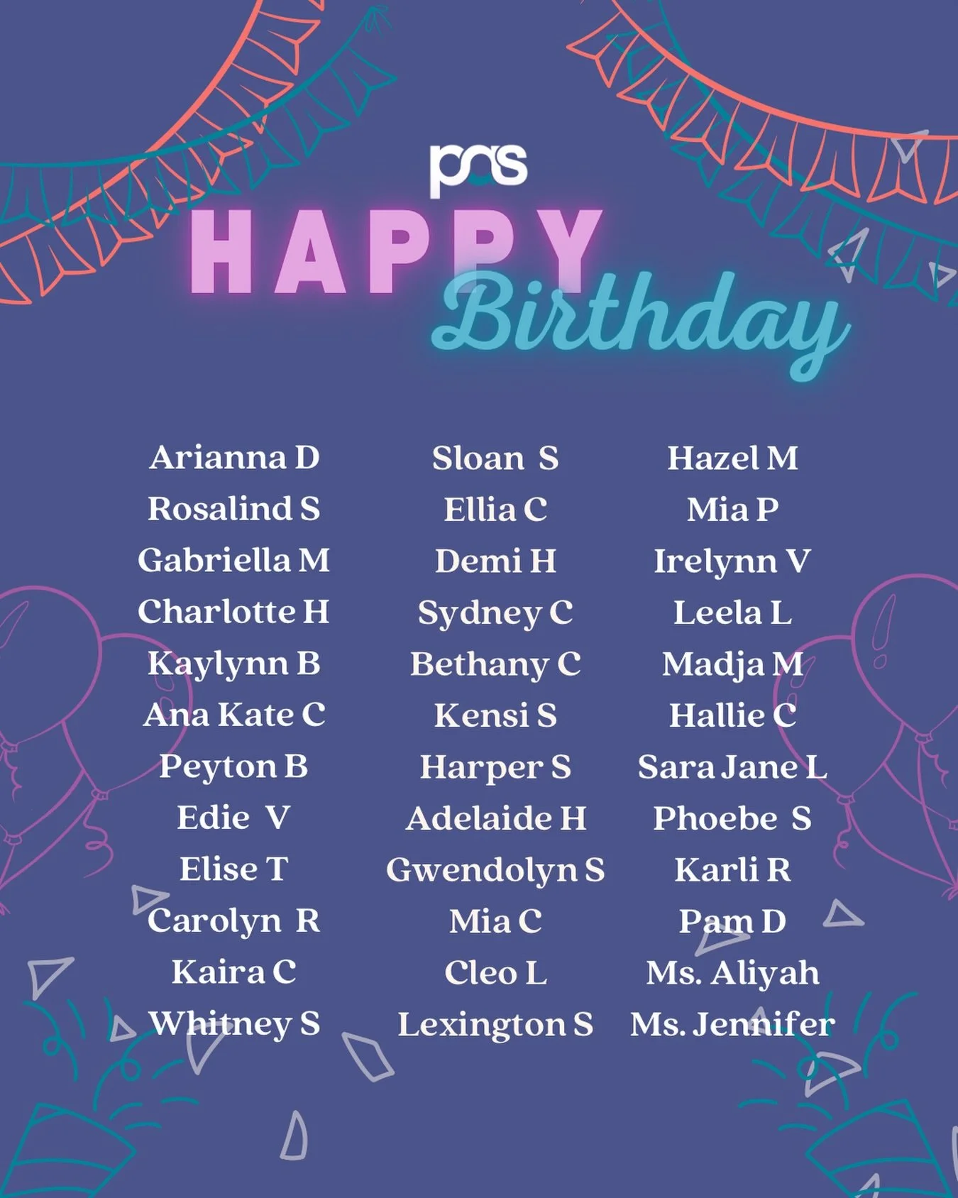 Happy Birthday to all our  Dancers and Staff with May birthdays. Be sure to stop by the front desk for your birthday button! 🩵🎉🎂