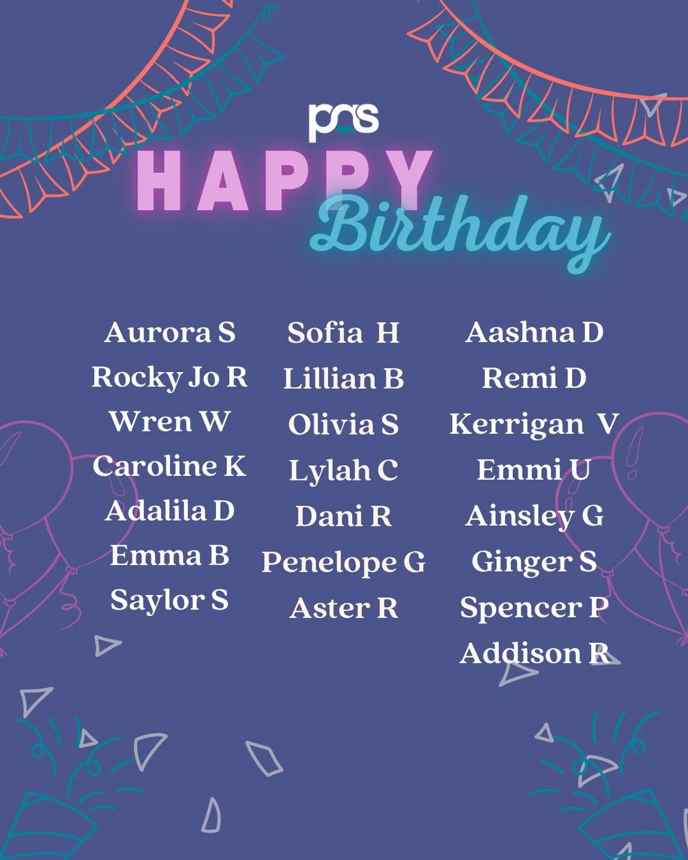 Happy birthday to all our dancers with June Birthdays!