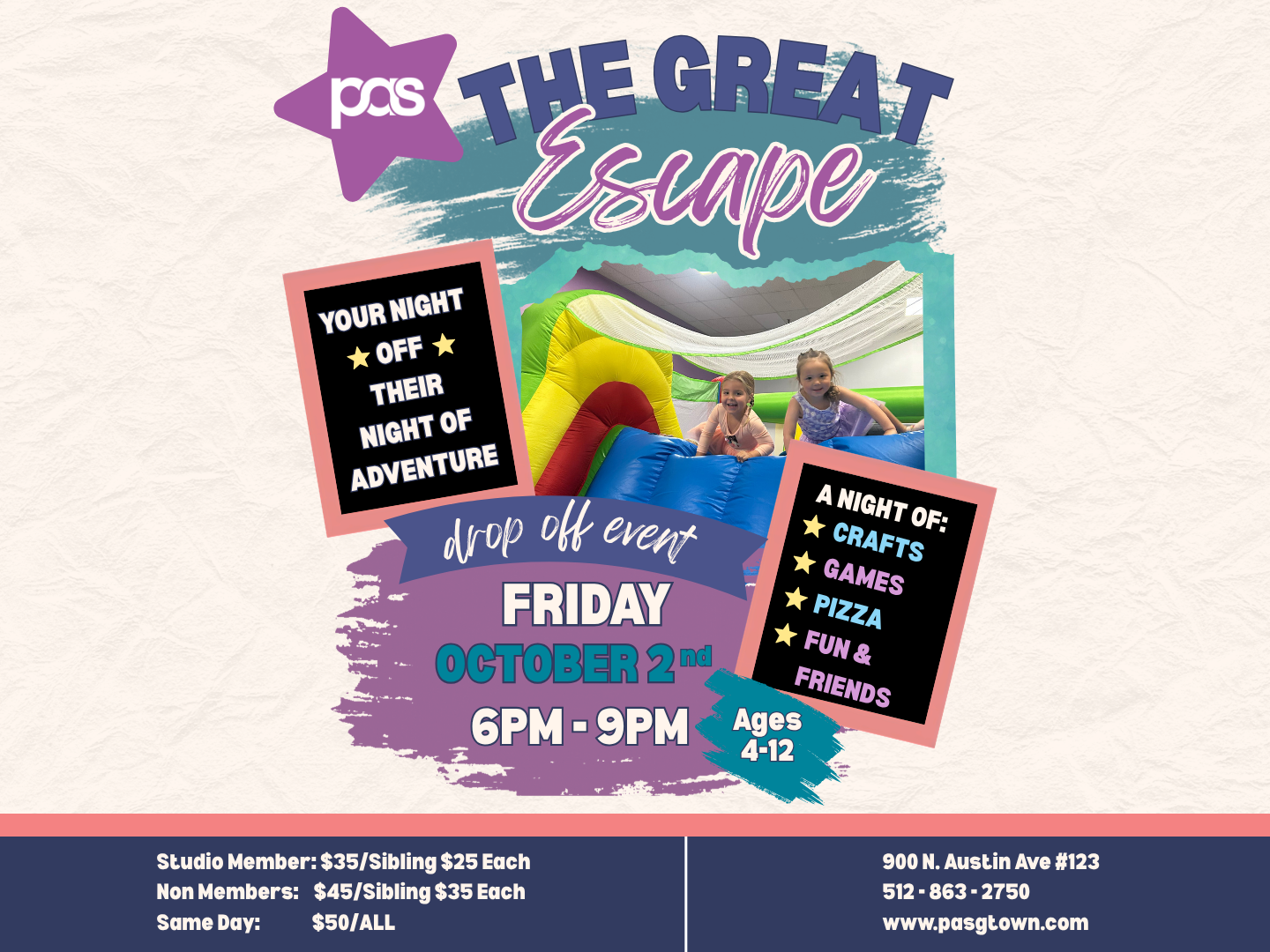The Great Escape - October Parent Night Out 