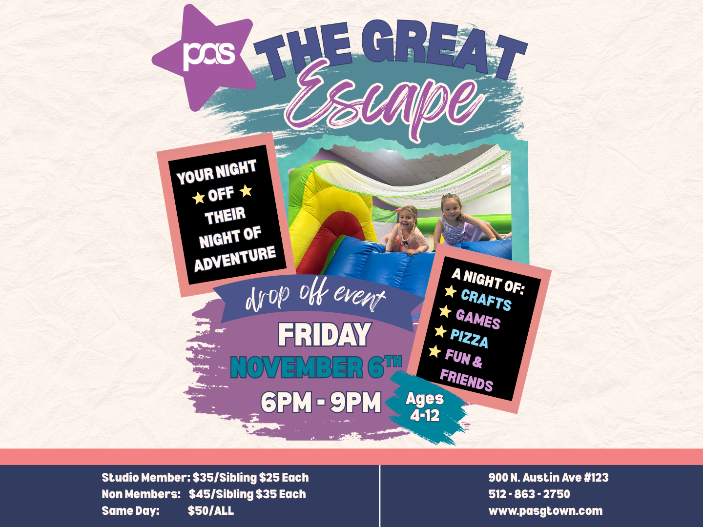 The Great Escape - November Parent Night Out