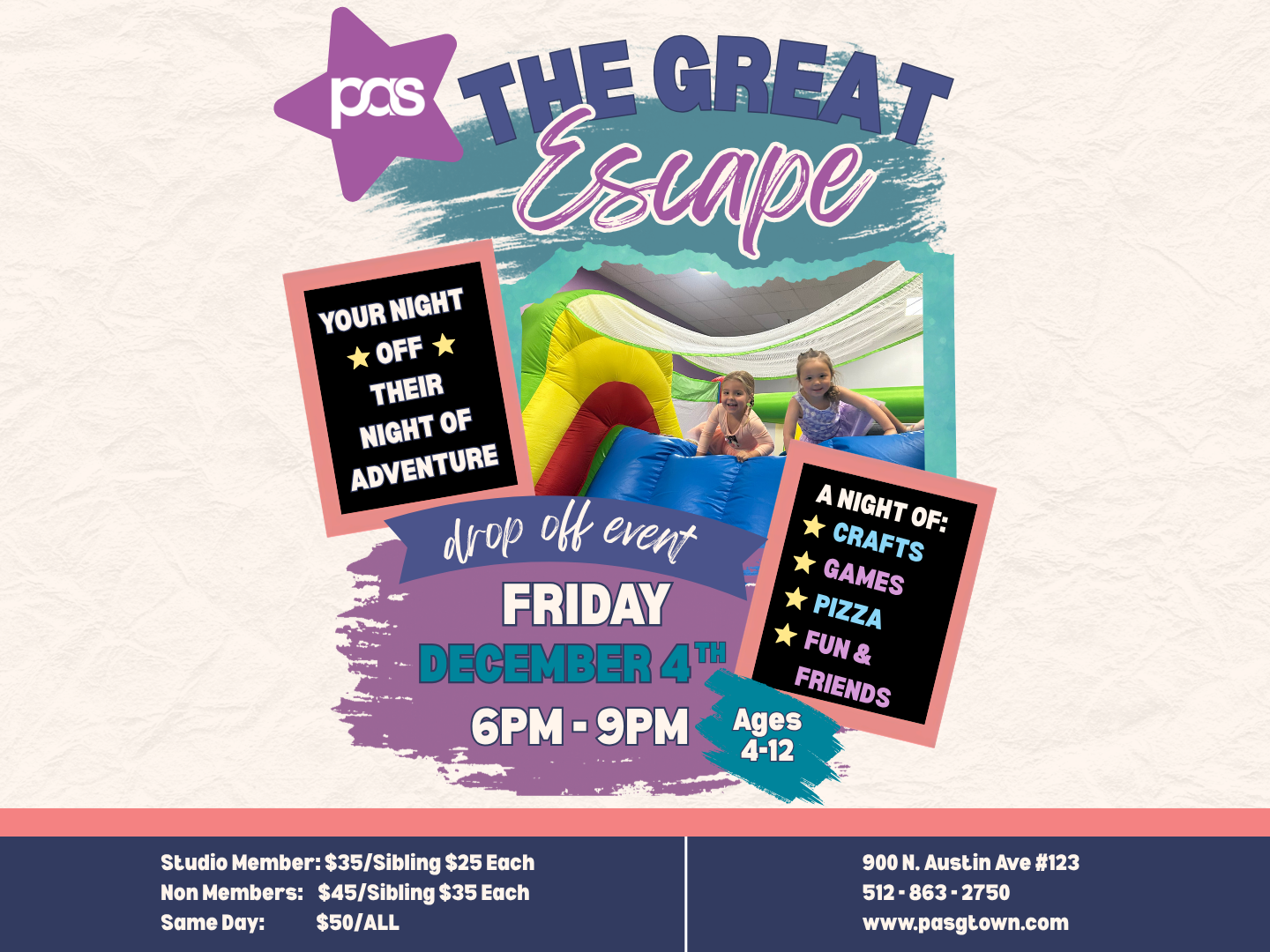 The Great Escape - December Parent Night Out 