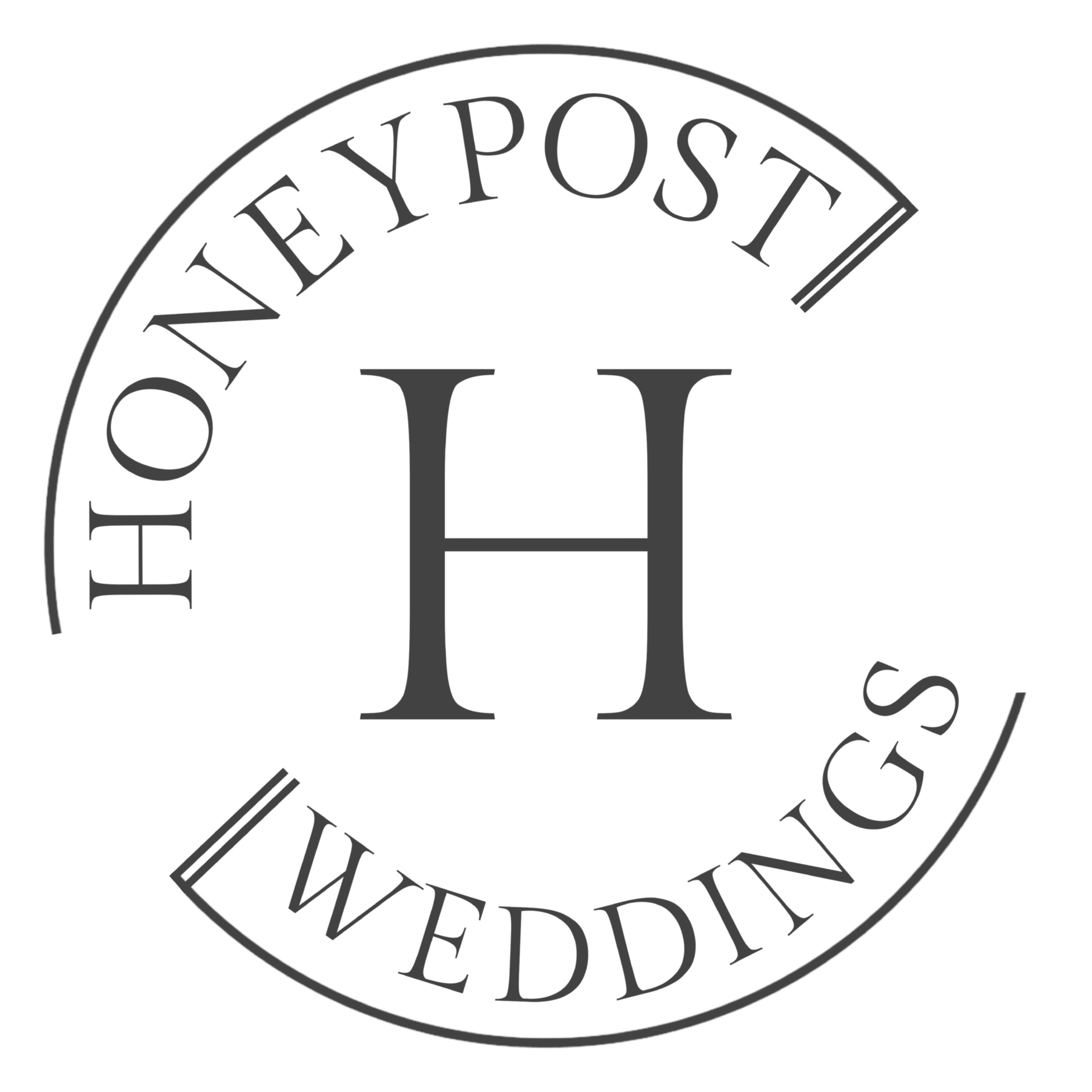 Black background with a circular logo featuring the text 'HONEYPOST' printed around the edge.