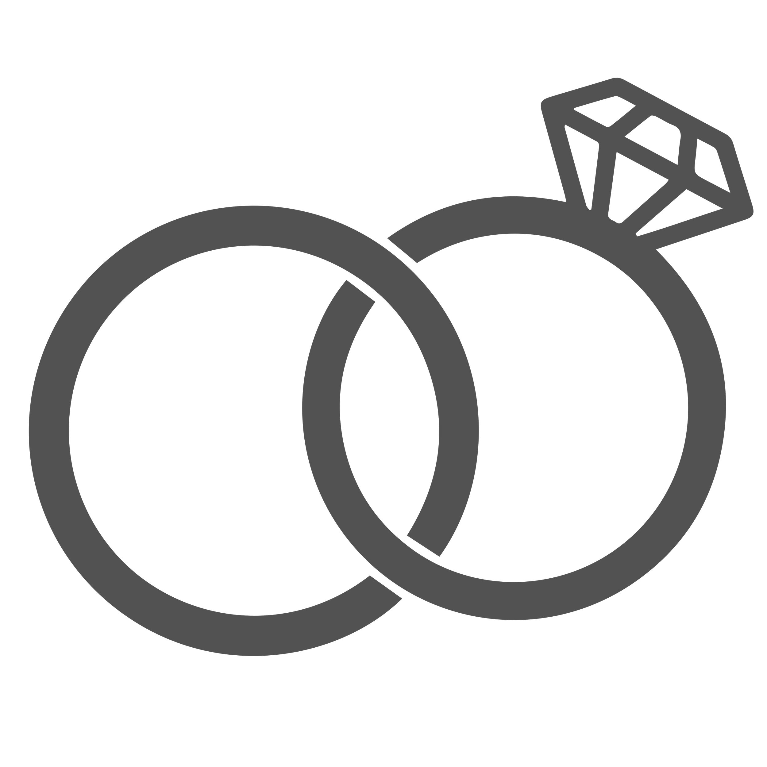 A black background with grey rings and a stylized grey ring-shaped object in the lower right corner.