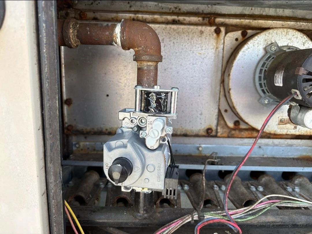 newly installed gas valve