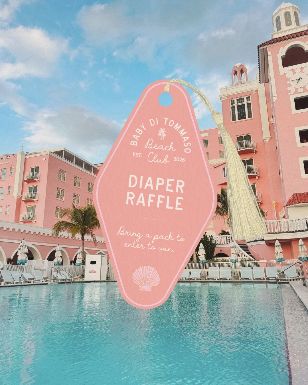 The experience starts before the event does.

For Baby Di Tommaso Beach Club, that started with a custom invitation suite designed to introduce the entire visual world before guests ever arrive.

Inspired by vintage beach clubs, we leaned into retro 