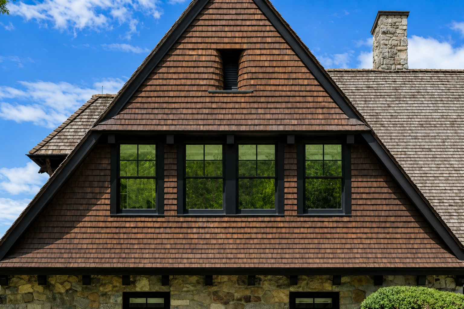Wood siding by Slate & Copper Services, Portsmouth, RI.