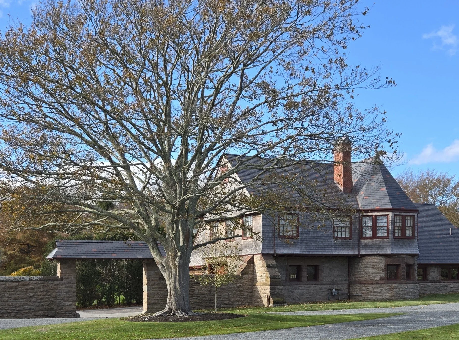 Honeysuckle Lodge Carriage House, historic restoration by Slate & Copper Services, Portsmouth, Rhode Island and Easton, Connecticut