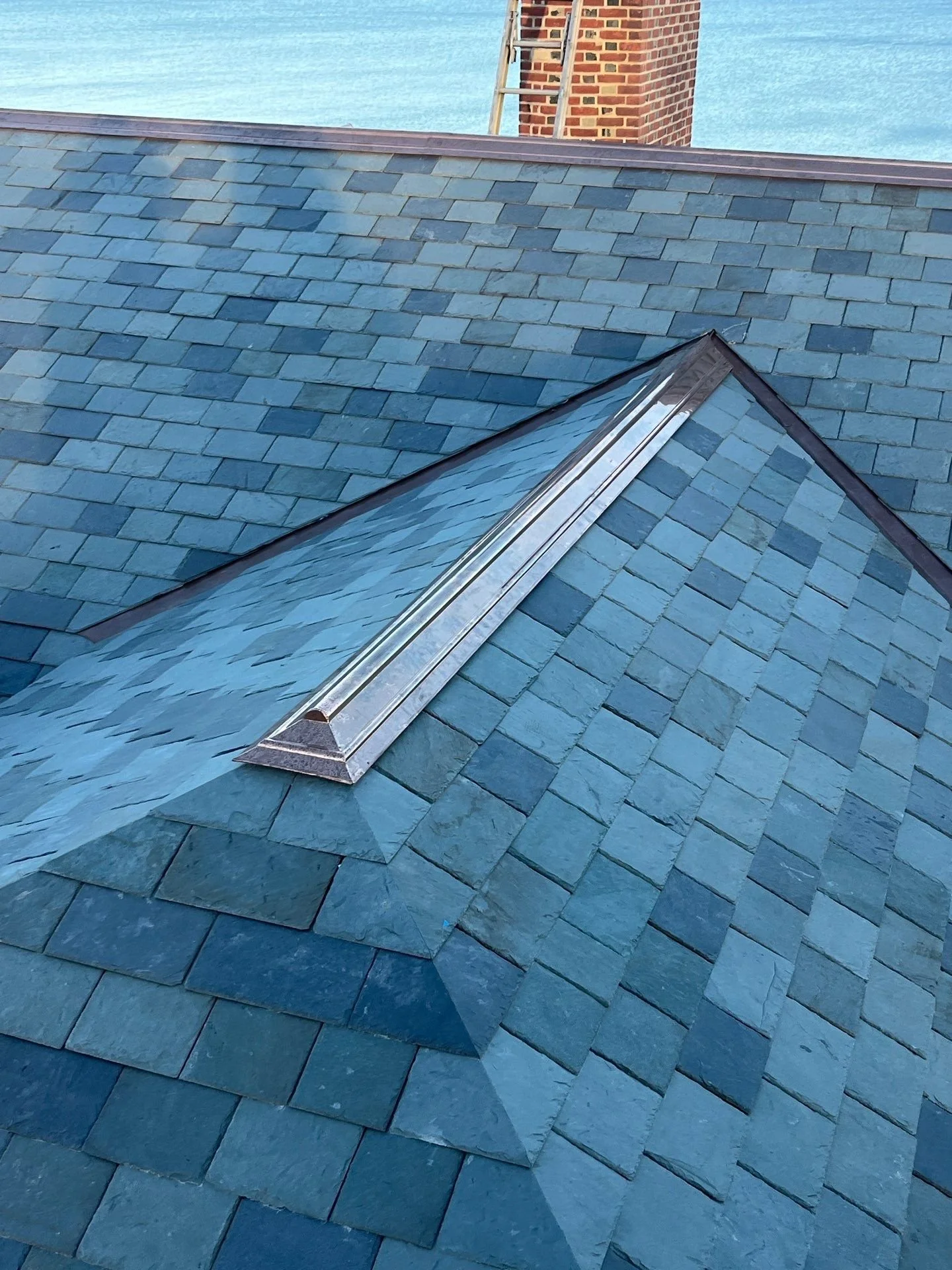 Hopedene, historic slate roof restoration by Slate & Copper Services, Portsmouth, Rhode Island and Easton, Connecticut